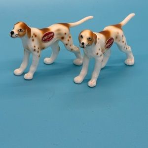 Vintage bone china Japan Irish pointer dogs